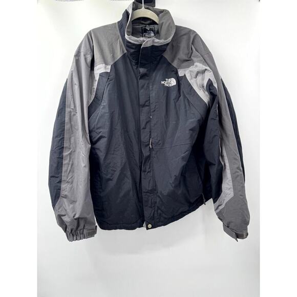 The North Face Hyvent 2‎ in 1 Jacket Men's XL Black Gray Mock Neck Full Zip - Picture 1 of 11